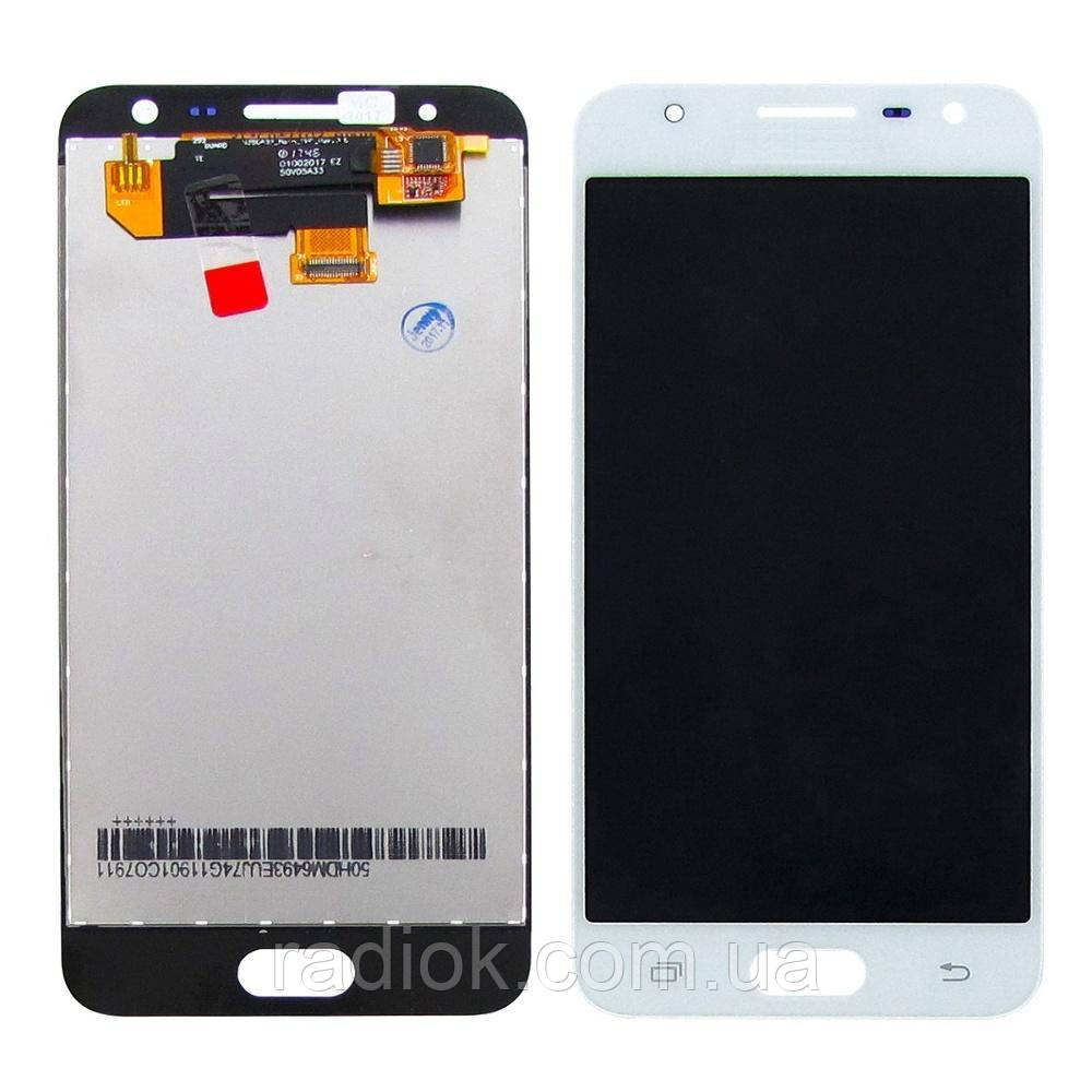 Дисплей для Samsung G570 Galaxy J5 Prime з білим тачскрином, з регульованою підсвіткою