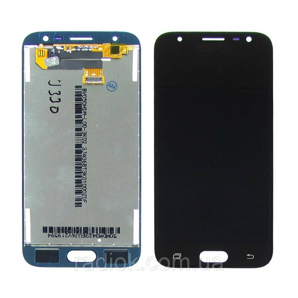Дисплей для Samsung J330 Galaxy J3 (2017) з чорним тачскрином