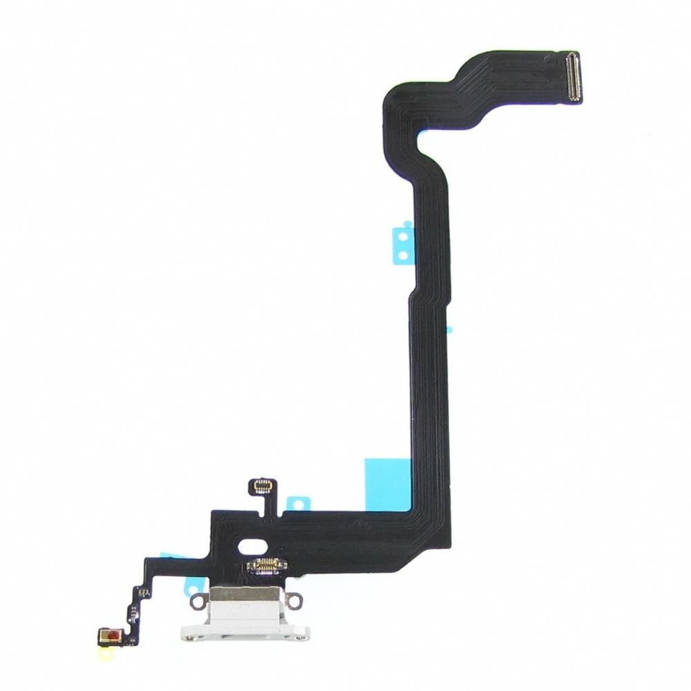 Шлейф для Apple iPhone X з сірим роз'ємом живлення, з мікрофоном, фото 1