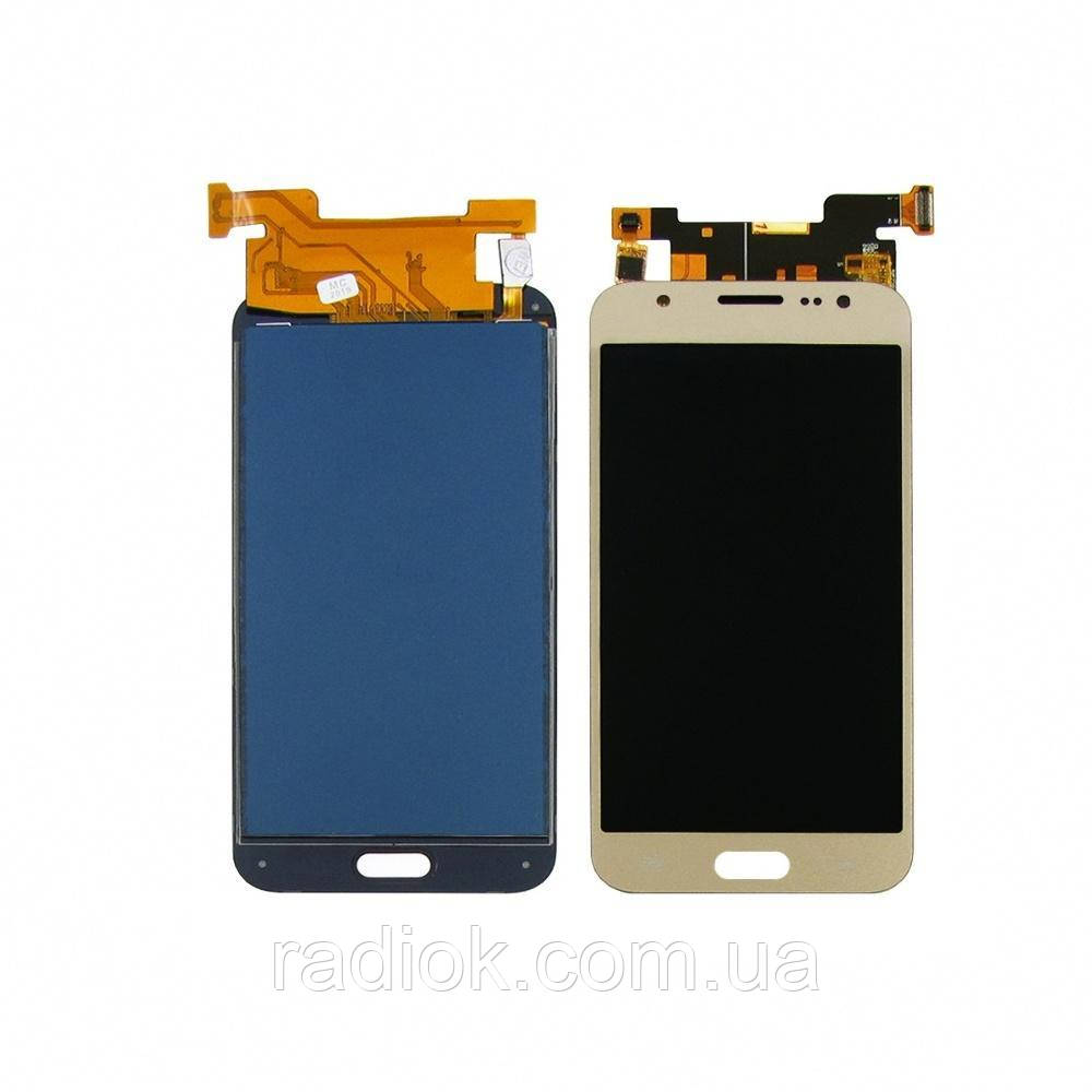 Дисплей для Samsung J500 Galaxy J5 із золотистим тачскрином, з регульованою підсвіткою IPS