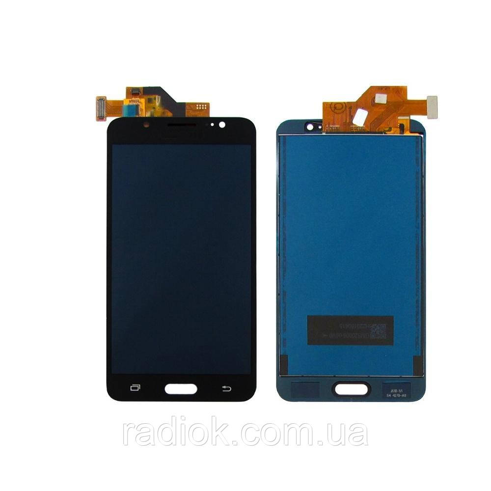 Дисплей для Samsung J510 Galaxy J5 (2016) з чорним тачскрином, з регульованою підсвіткою IPS