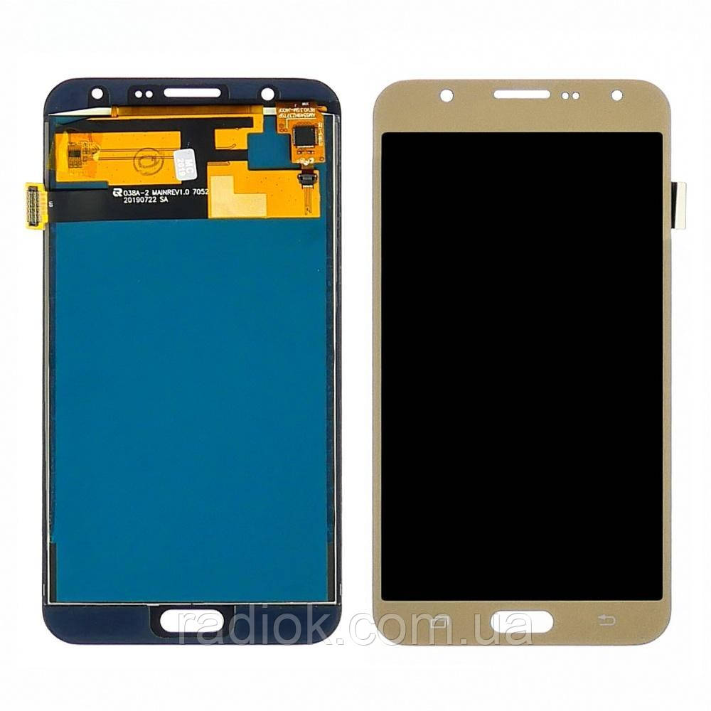 Дисплей для Samsung J700 Galaxy J7 із золотистим тачскрином, з регульованою підсвіткою IPS