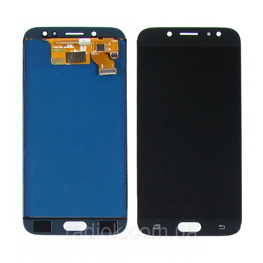 Дисплей для Samsung J730 Galaxy J7 (2017) з чорним тачскрином, з регульованою підсвіткою IPS