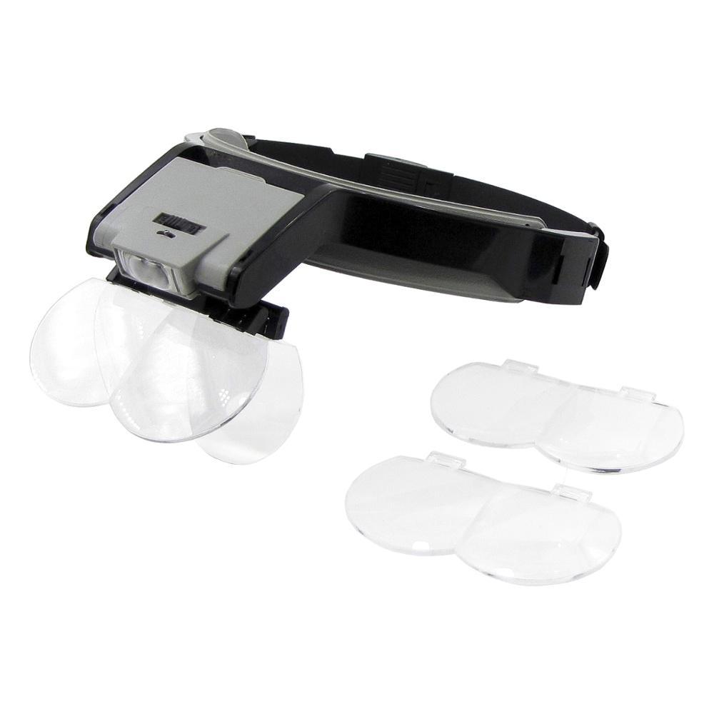 Бінокуляри MG81001-B з LED-підсвічуванням (спарені лінзи 1.7 х/2х/2.5 х/3.5 х), фото 1