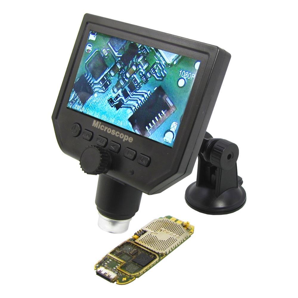Цифровий мікроскоп з монітором 4.3" G600 (запис відео і фото на microSD (16gb class 10), фокус 20-120 мм,, фото 1