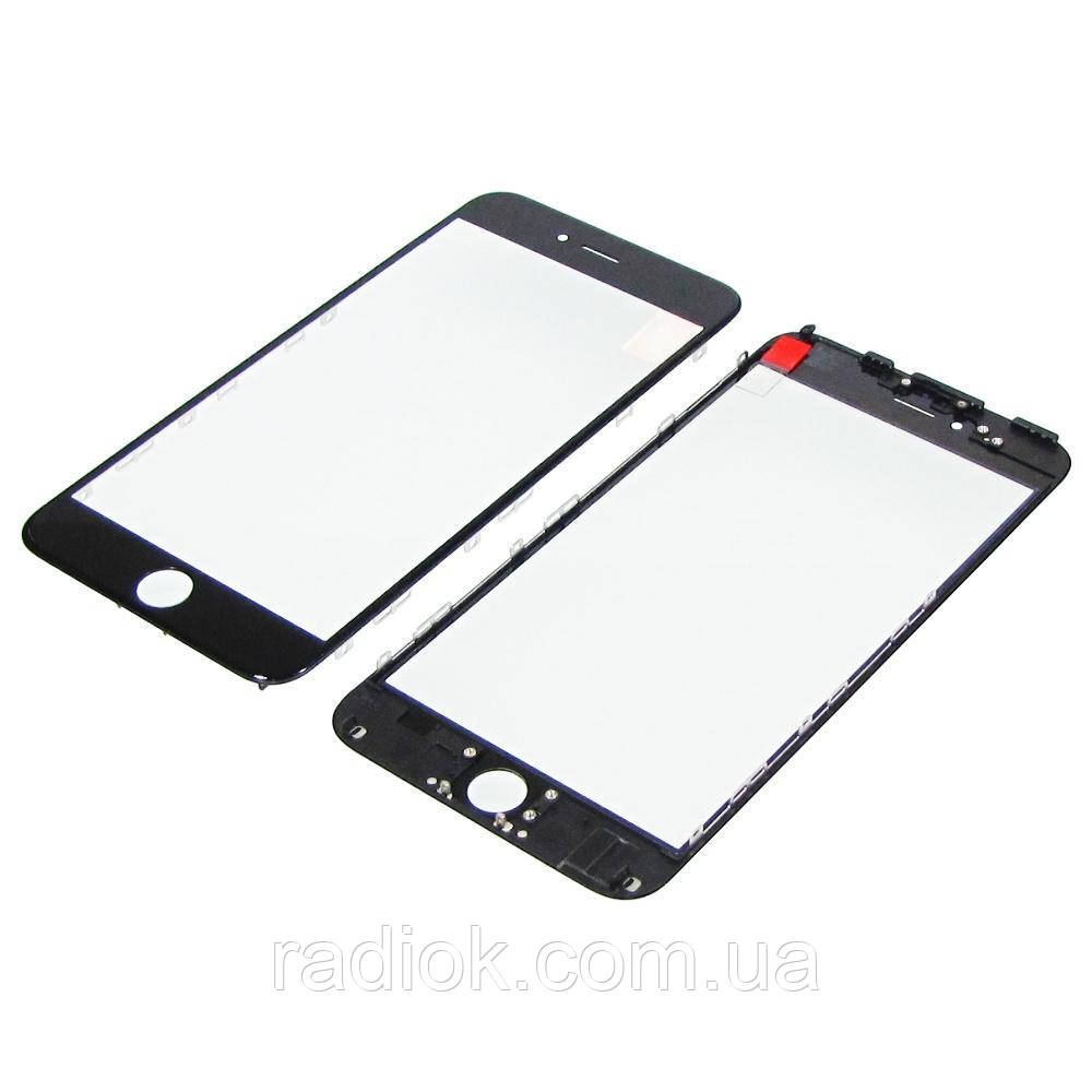 Скло тачскрину з OCA-плівкою для Apple iPhone 6 Plus чорне з рамкою HC, фото 1