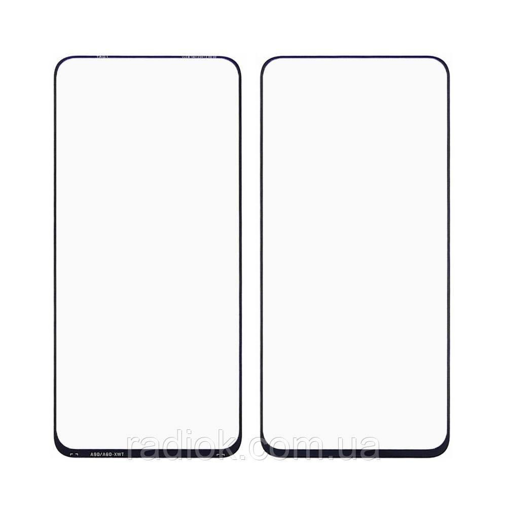 Скло тачскрину для Samsung A805/A905 Galaxy A80 (2019)/A90 (2019) чорне з олеофобним покриттям,, фото 1