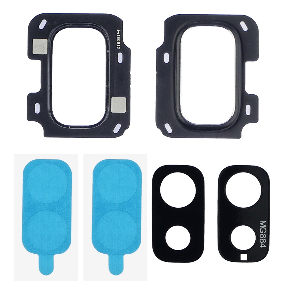 Скло камери для Samsung J810 Galaxy J8 (2018) з чорною рамкою, фото 1