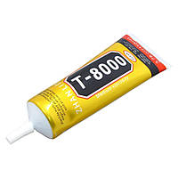 Клей силіконовий T8000, чорний, 110ml, в тюбику з дозатором