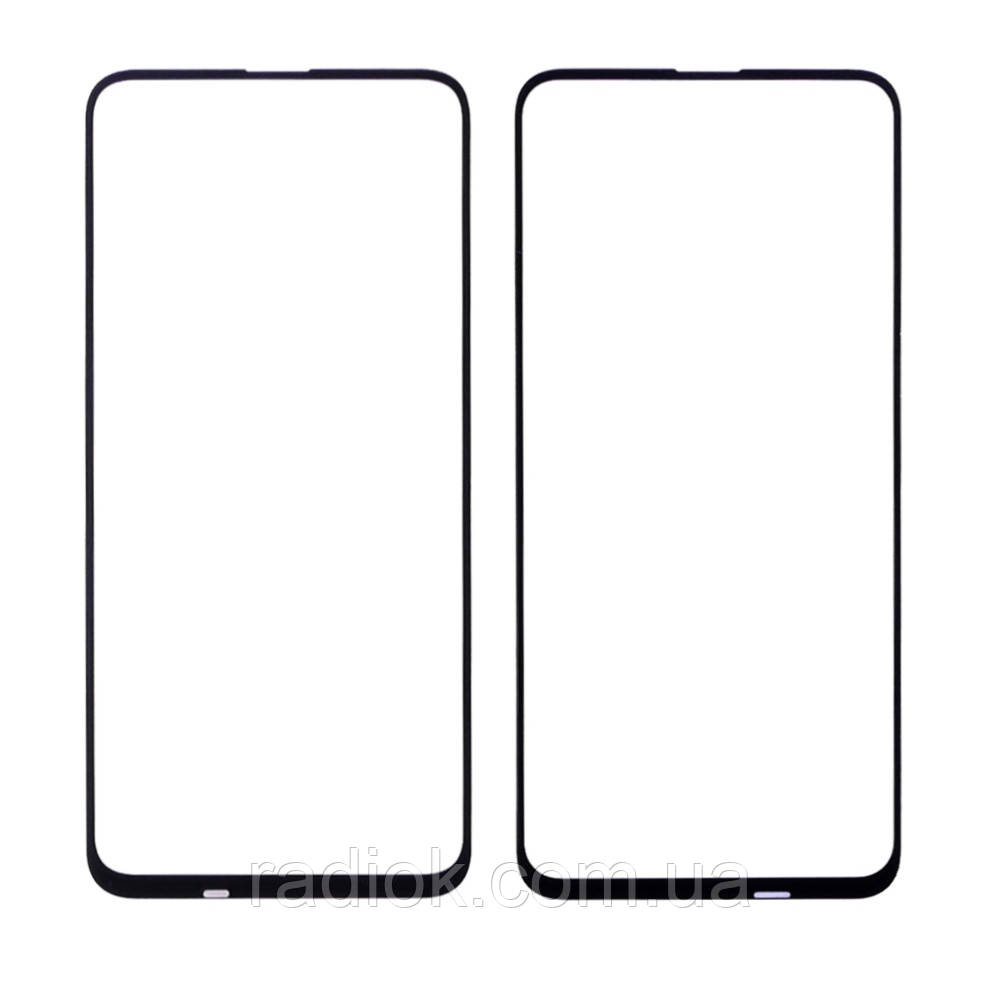 Скло тачскрину з OCA-плівкою для Huawei Honor 9X чорне з олеофобним покриттям, загартоване