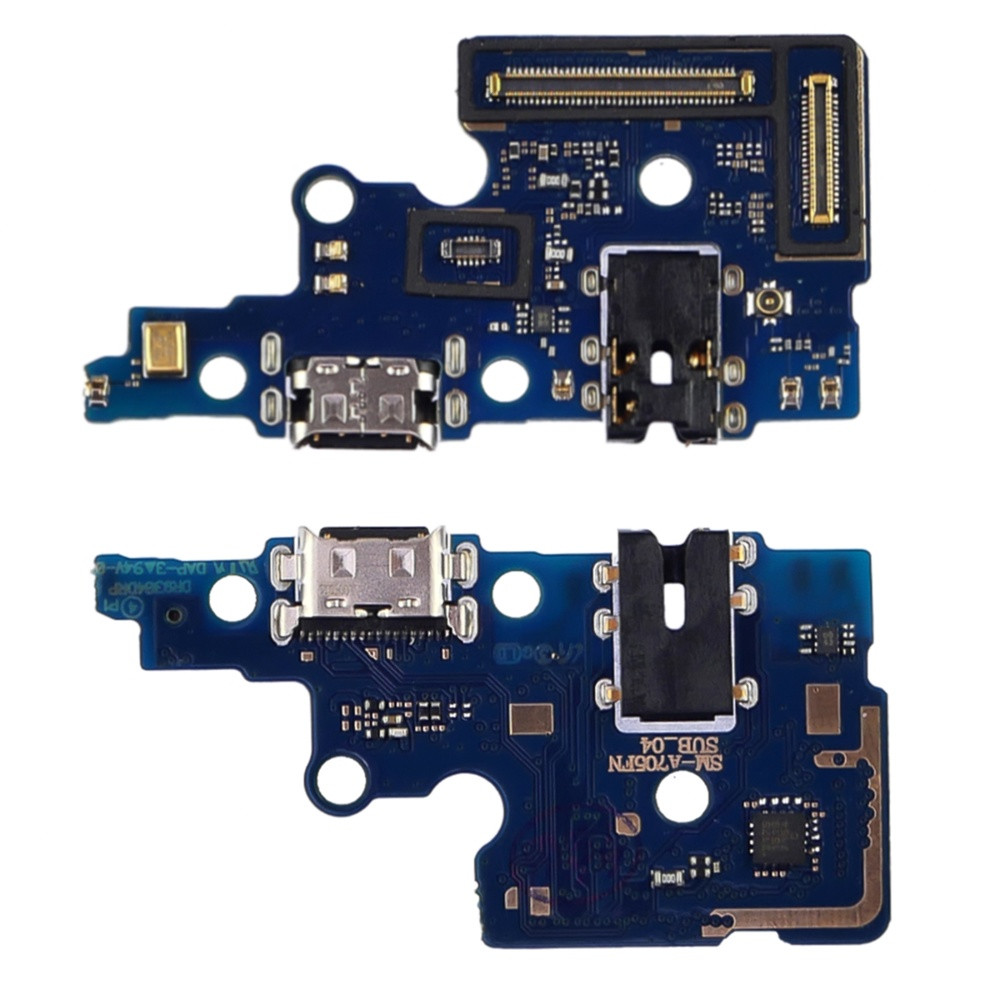 Роз'єм заряджання для Samsung A705 Galaxy A70 (2019) на платі з мікросхемою, мікрофоном і компонентами, фото 1