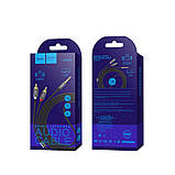 AUX кабель Hoco UPA10 Jack 3.5 to RCA 1.5m сірий, фото 4