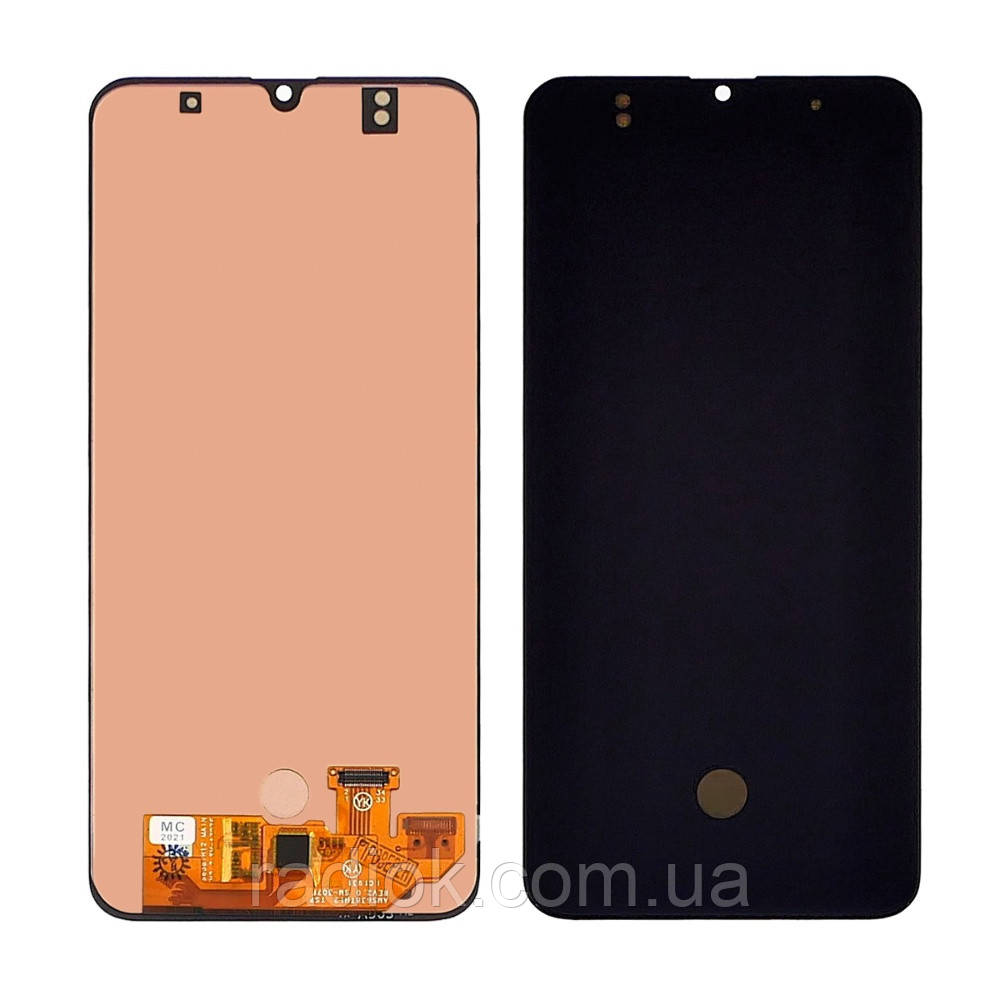 Дисплей для Samsung A307 Galaxy A30S (2019) з чорним тачскрином OLED