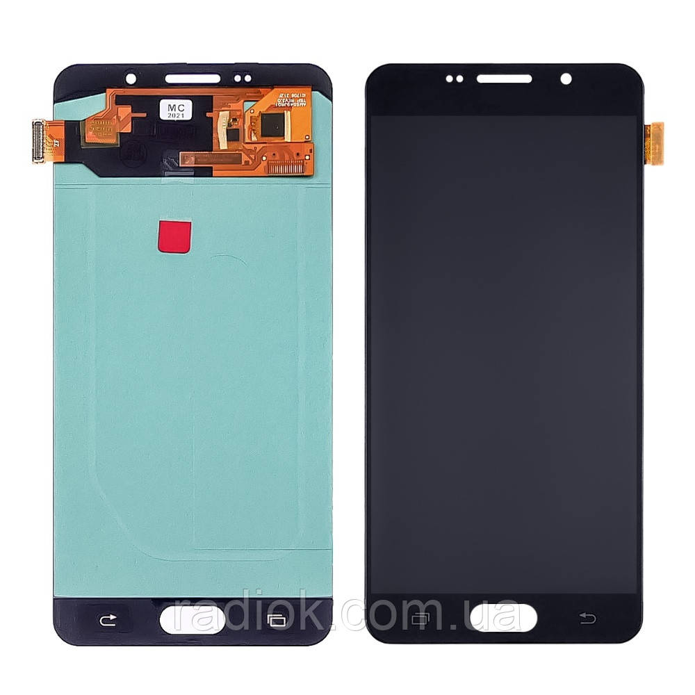Дисплей для Samsung A710 Galaxy A7 (2016) з чорним тачскрином OLED
