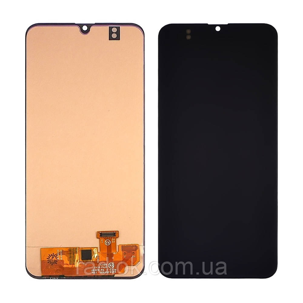 Дисплей для Samsung A205 Galaxy A20 (2019) з чорним тачскрином OLED