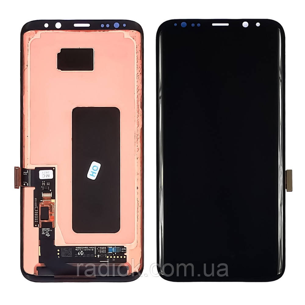 Дисплей для Samsung G955 Galaxy S8 Plus з чорним тачскрином Original (переклеєне скло)