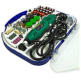 Бормашина в кейсі AIDA A-063 8000-31000 об/хв, 220V, з набором насадок для гравіювання, шліфування, полірування, фото 3