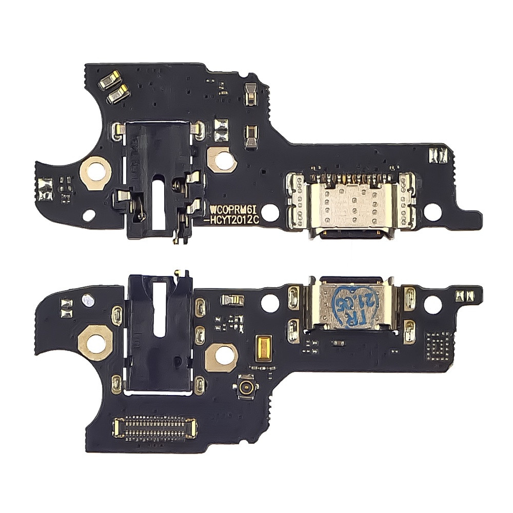 Роз'єм заряджання для Realme 6i на платі з мікрофоном і компонентами, фото 1