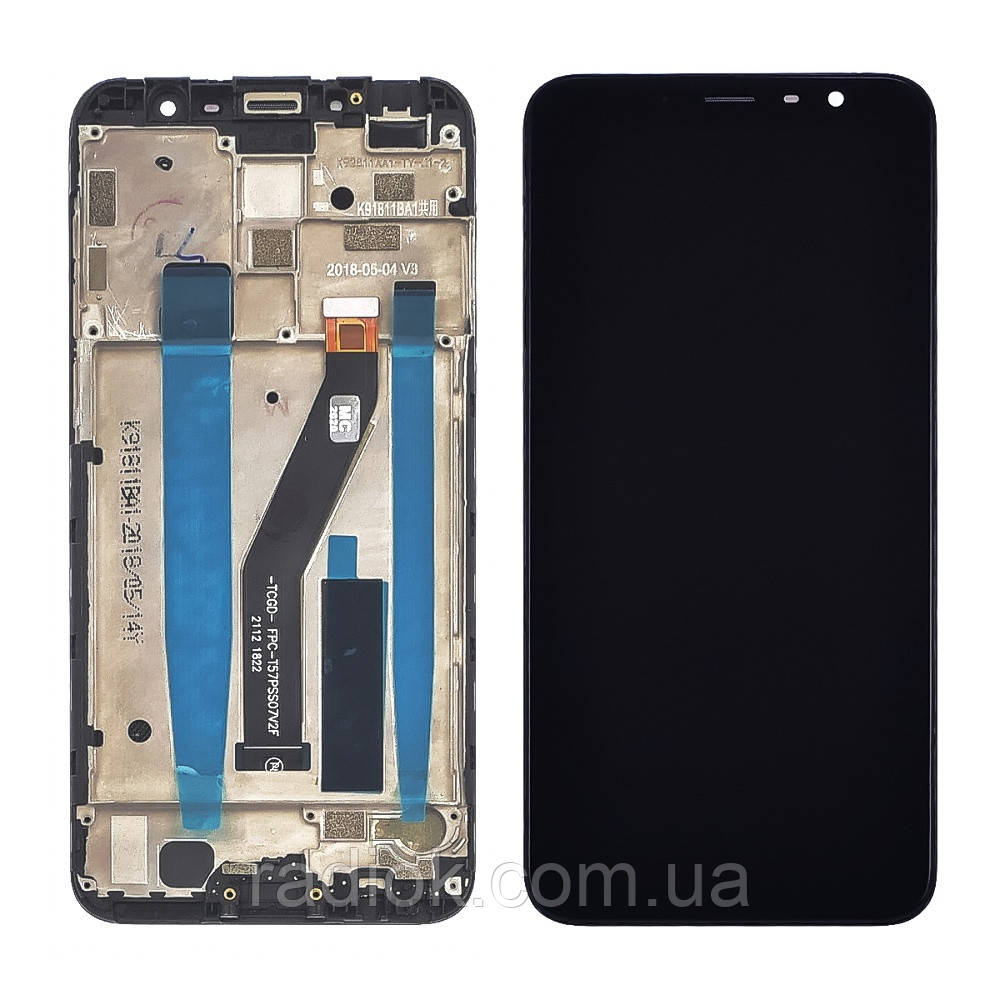 Дисплей для Meizu M6T з чорним тачскрином і корпусною рамкою