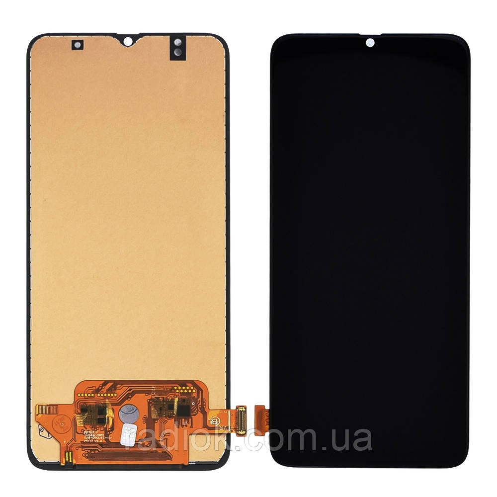 Дисплей для Samsung A705 Galaxy A70 (2019) з чорним тачскрином, з регульованою підсвіткою IPS