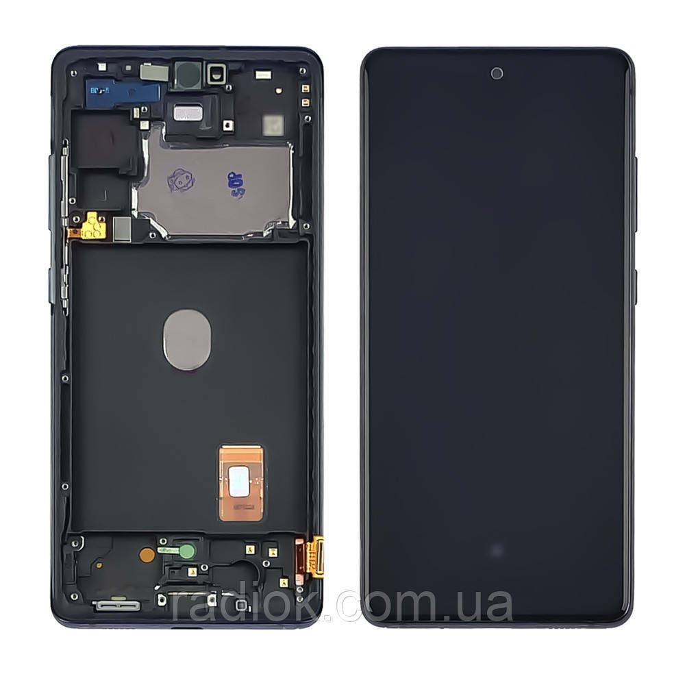Дисплей для Samsung G780 Galaxy S20 FE з чорним тачскрином і чорною корпусною рамкою OLED