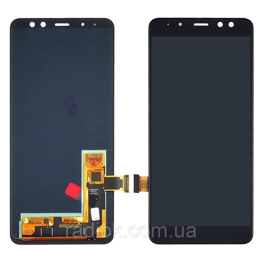 Дисплей для Samsung A530 Galaxy A8 (2018) з чорним тачскрином OLED