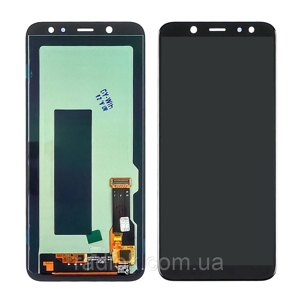 Дисплей для Samsung A600 Galaxy A6 (2018) з чорним тачскрином OLED, фото 1