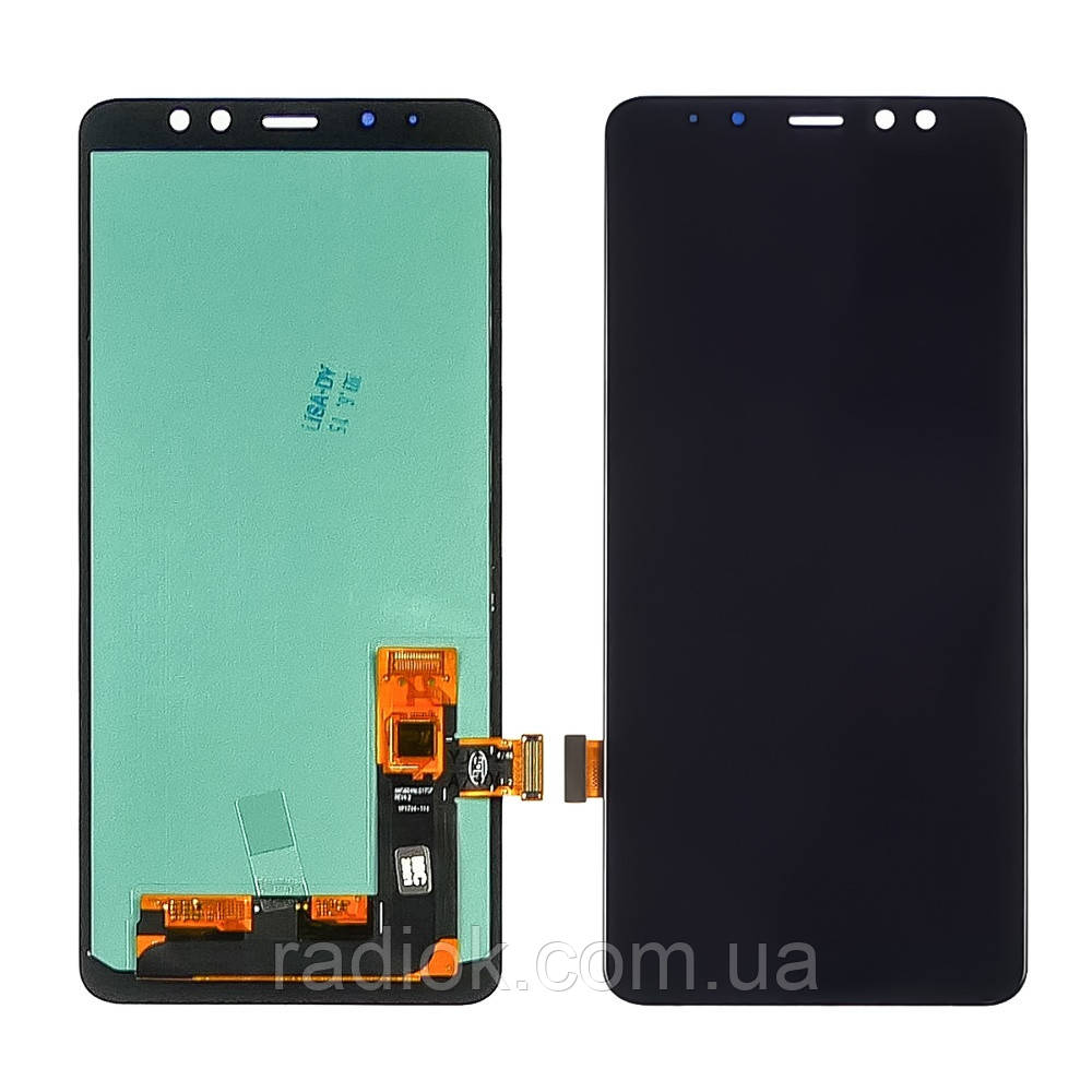 Дисплей для Samsung A730 Galaxy A8 Plus (2018) з чорним тачскрином OLED