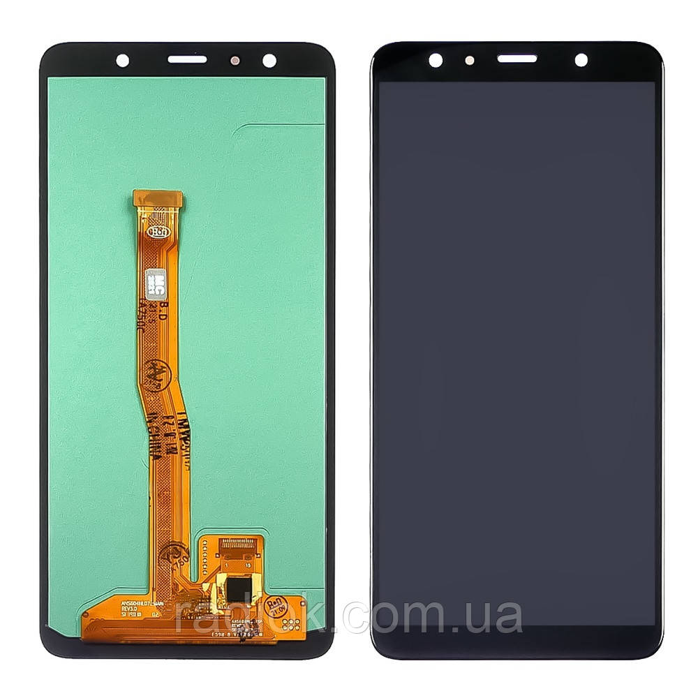 Дисплей для Samsung A750 Galaxy A7 (2018) з чорним тачскрином OLED