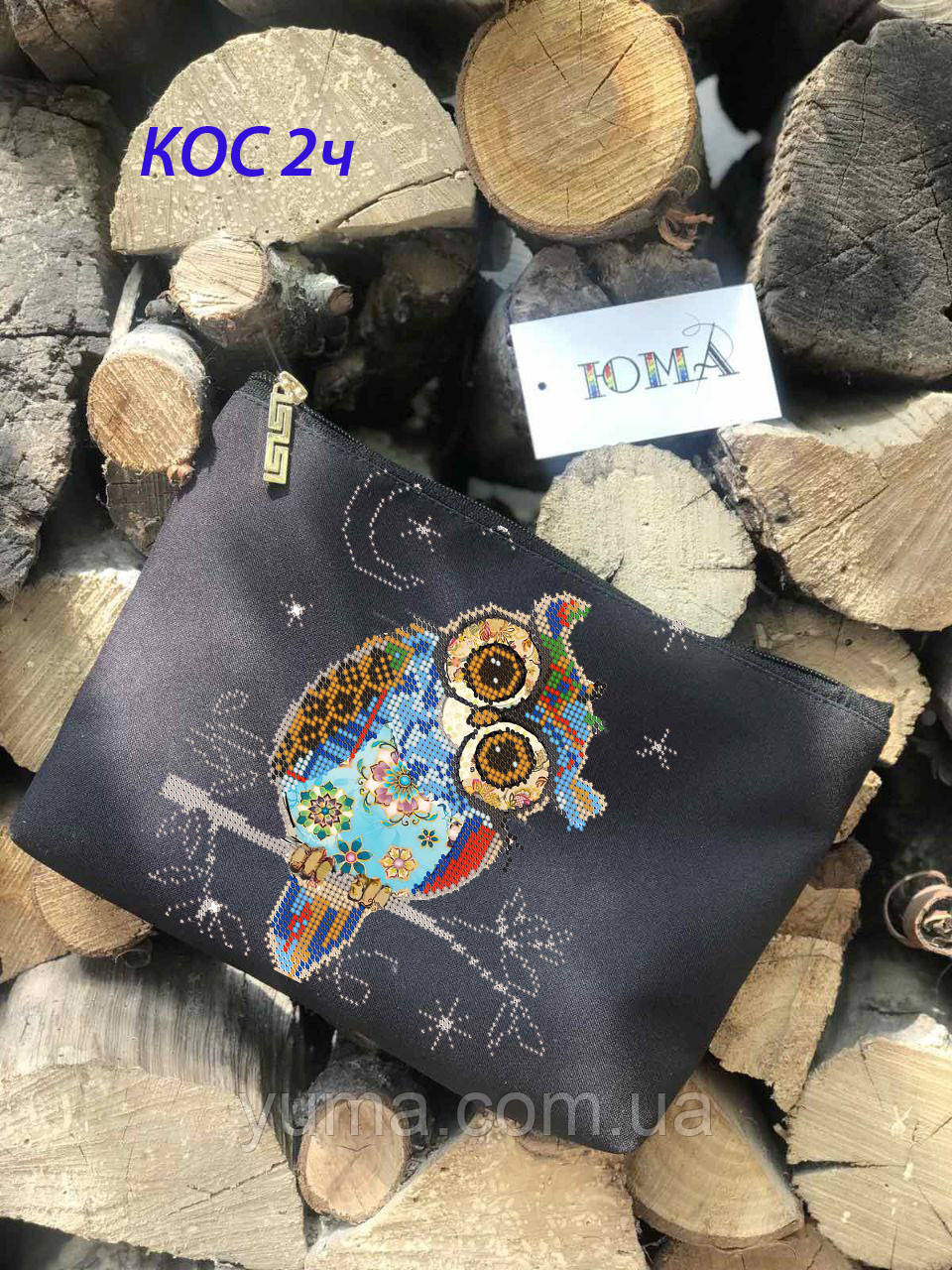 Косметичка під вишивку бісером сова, фото 1