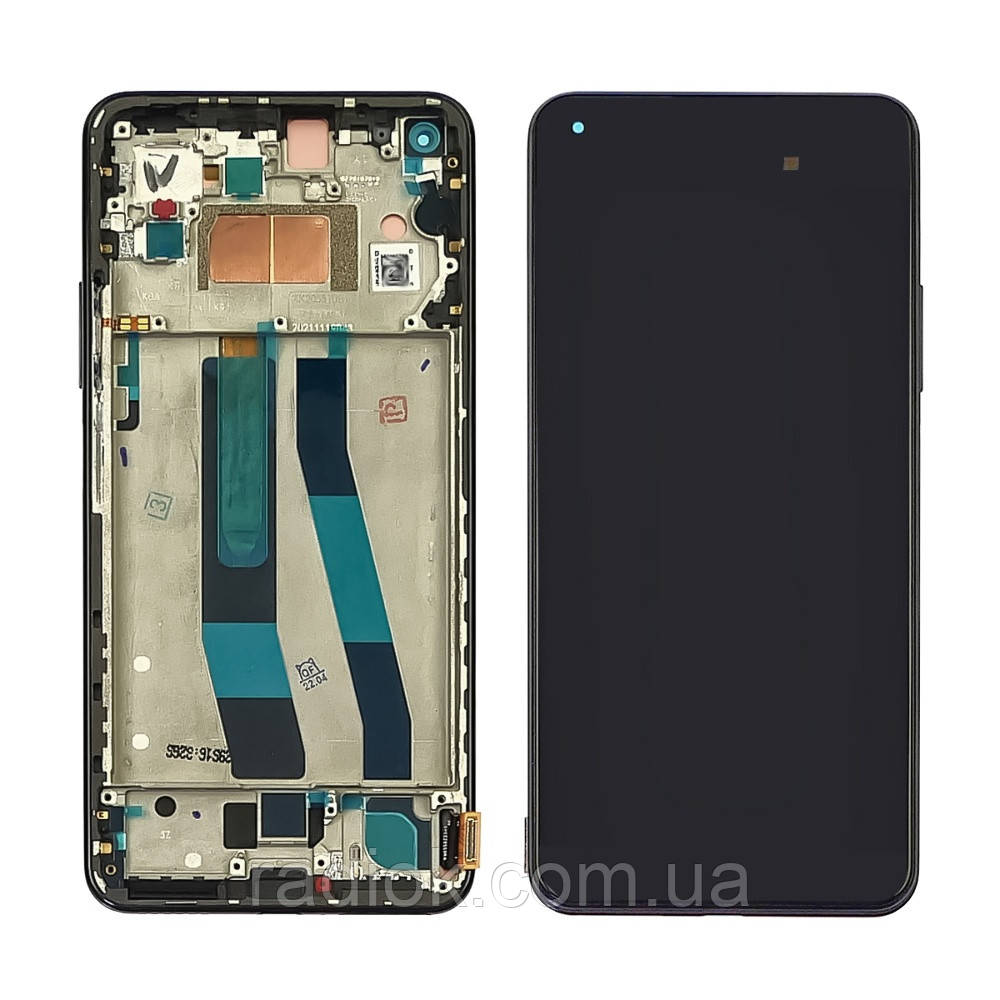 Дисплей для Xiaomi Mi 11 Lite з чорним тачскрином і корпусною рамкою OLED