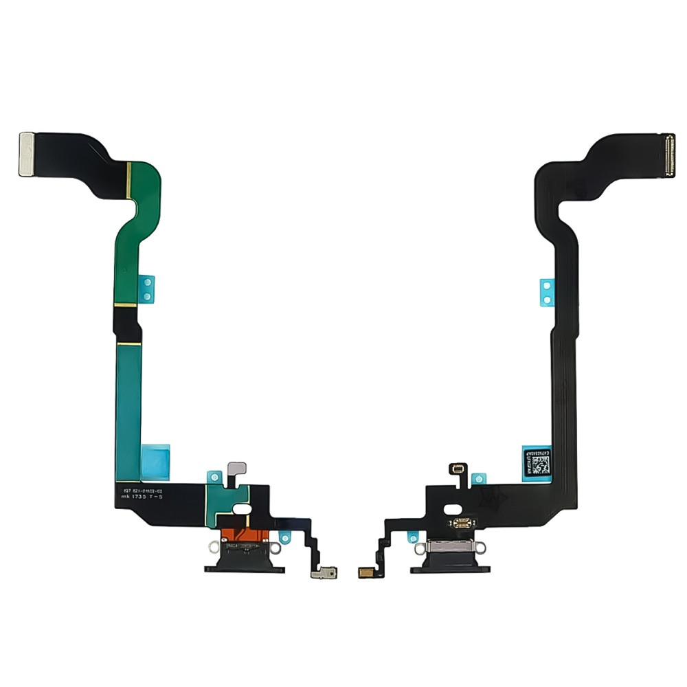 Шлейф для Apple iPhone X з чорним роз'ємом живлення, з мікрофоном Original, фото 1