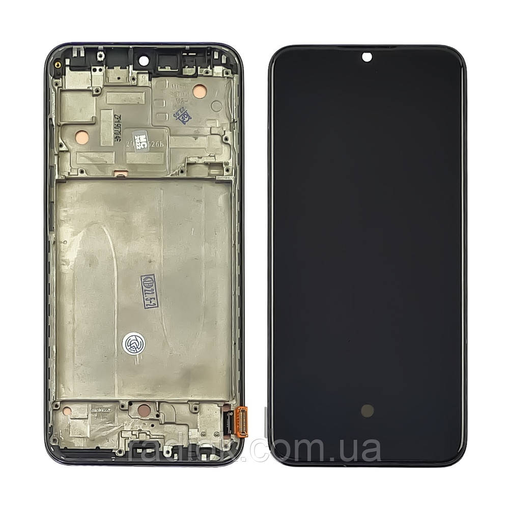 Дисплей для Xiaomi Mi A3/Mi CC9e з чорним тачскрином і корпусною рамкою OLED