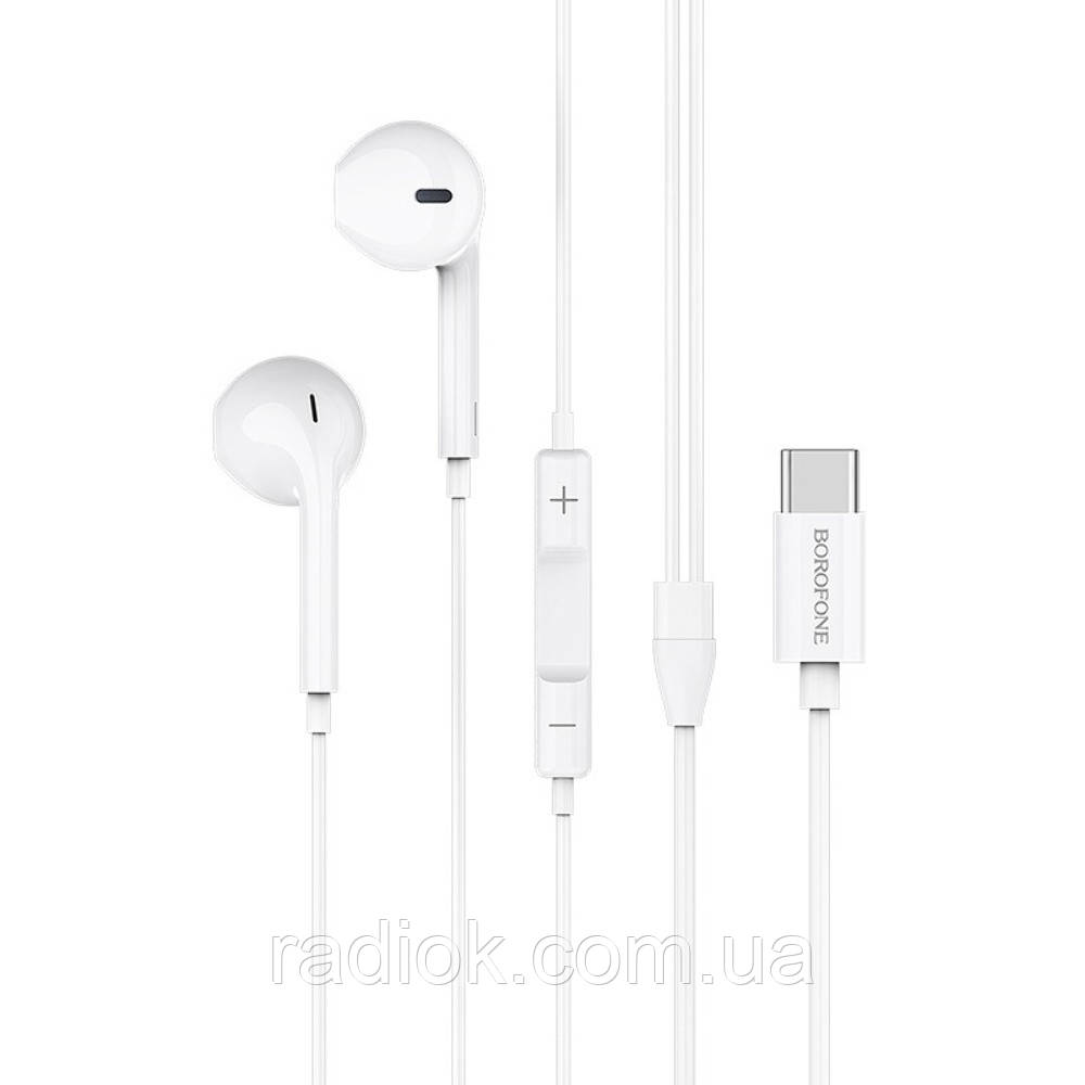 Навушники вкладки Borofone BM27 Type-C white, фото 1