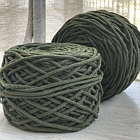 Шнур хлопковый цвет Хаки 4 мм для вязания ковров,корзин,декора