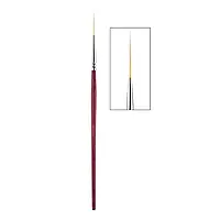 Пензель для промальовування тонких ліній, EzFlow Nail Systems No 2 (17 мм) дерев'яна ручка