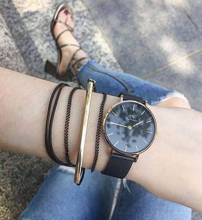 Ручний жіночий годинник DW 6542 Чорний, фото 2