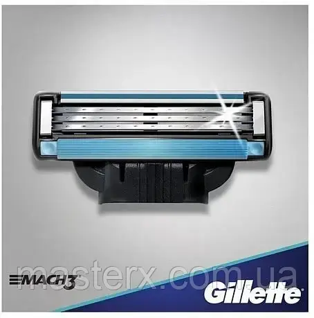 Касети для гоління Gillette Mach3 1шт. Оригінал (леза жилет мач 3) картриджі джилет мак3 поштучно