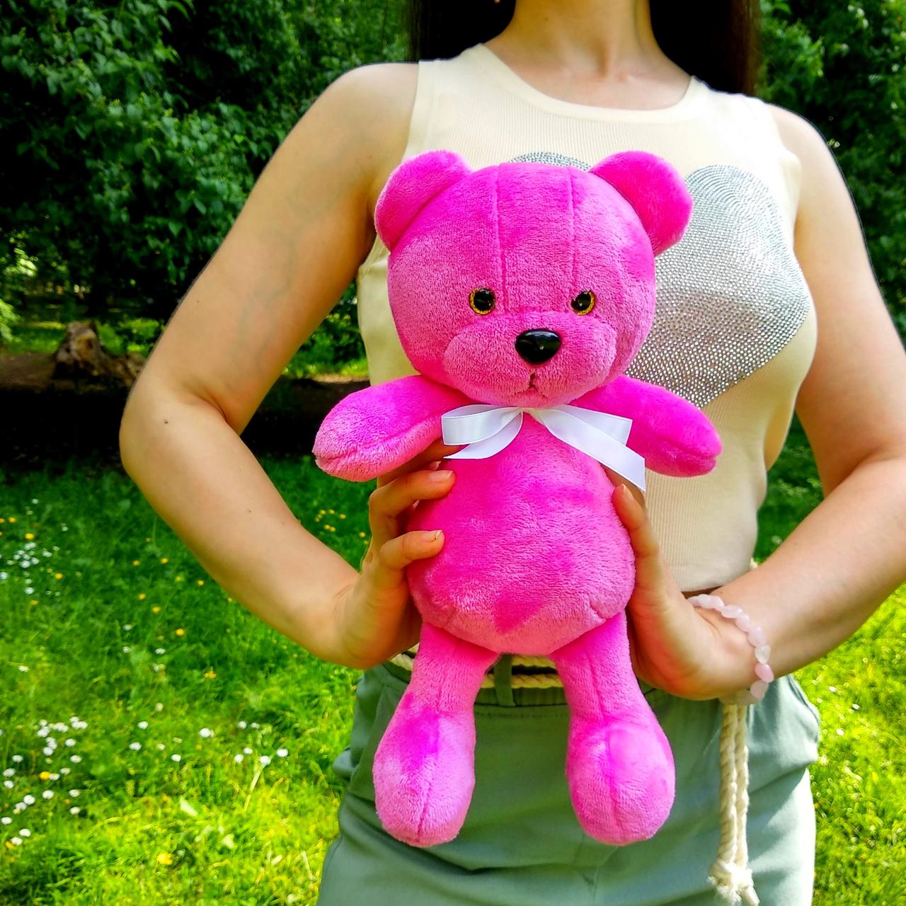 М`яка іграшка ведмедик рожевий 37см
