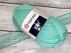 Пряжа для в'язання YarnArt baby. 50 г. 150 м. Цвет - 623 мята . Акрил