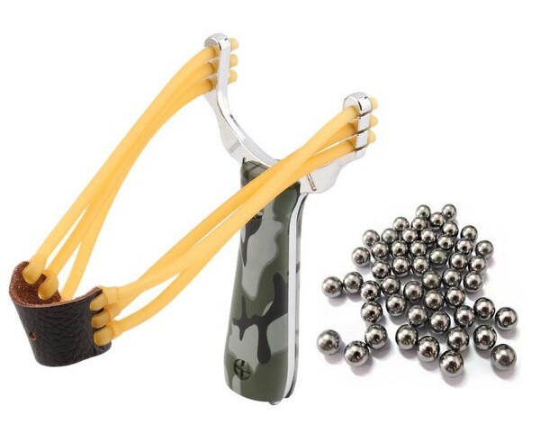 Рогатка спортивна Fervorfox + Кульки для рогатки сталеві, 8 мм (100 штук)