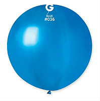 Воздушный шар гигант металлик синий 31 (80 см) Gemar