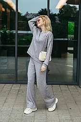 Модний молодіжний стильний костюм сірий, розмір SM, L-XL