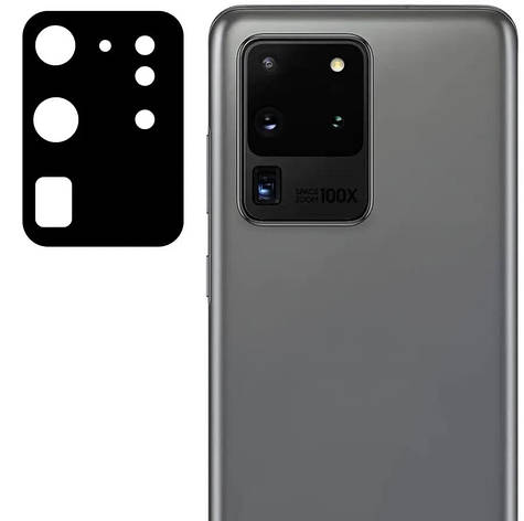 Захисне скло на камеру 3D для Samsung S20 Ultra Black, фото 1