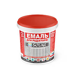 Емаль Для Радіаторів акрилова термостійка глянсова SkyLine 0.4 л Біла