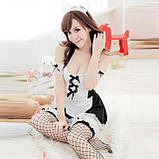 Сексуальна коротка сукня покоївки для рольових ігор, фото 5