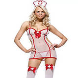 Пікантний прозорий костюм медсестри для рольових ігор, фото 4