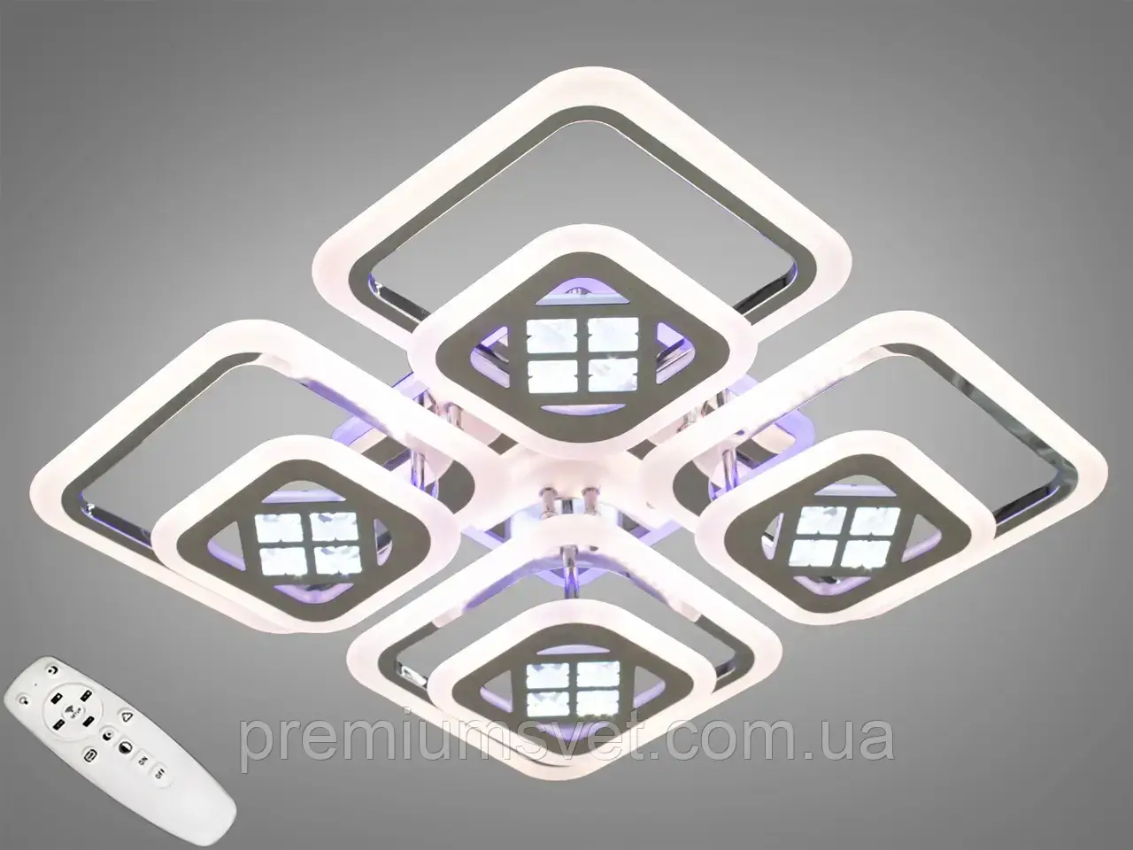 Люстра светодиодная потолочная  A2102/4+4 HR LED 3color dimmer