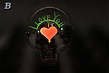 Лампочка "I Love You" подарунок коханій дівчині, лампа "Я тебе кохаю", фото 4