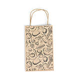 Пакет подарунковий 150*90*240 маленька паперова Дитяча сумка розмальовка Крафт пакет для солодощів, фото 5